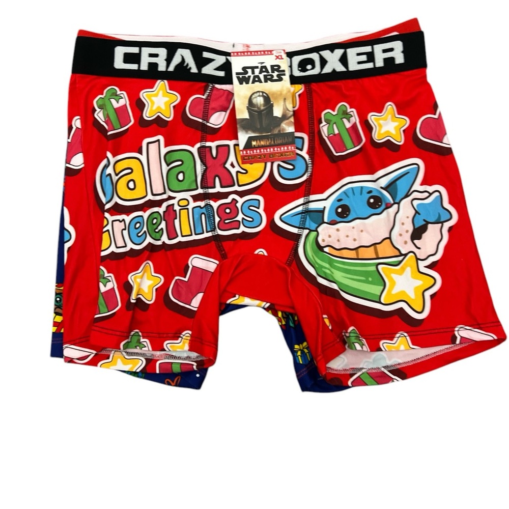 NWT Star Wars Christmas Mens Underwear Briefs Crazy Boxer Mandalorian XL Pack 2